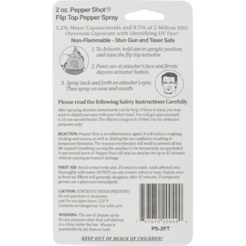 Pepper Shot 1.2% MC 2 oz Pepper Spray - Image 10