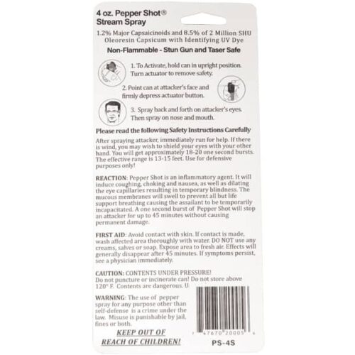 Pepper Shot 1.2% MC 4 oz Pepper Spray - Image 14