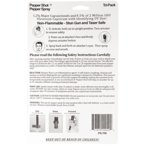 Pepper Shot 1.2% MC Tri-Pack Pepper Spray - Image 3