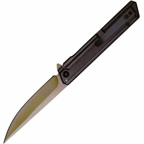 8.5" Assisted Open Pocket Knife Gold - Image 2