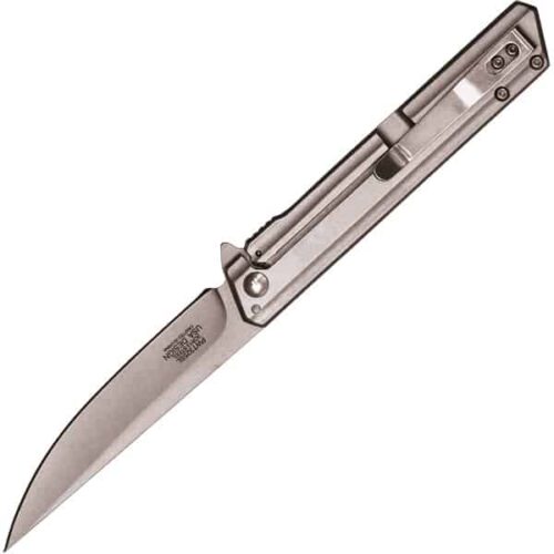 8.5" Assisted Open Pocket Knife Silver - Image 2