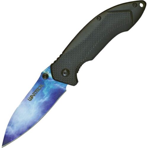 Assisted Open Pocket Knife Galaxy Design Blue