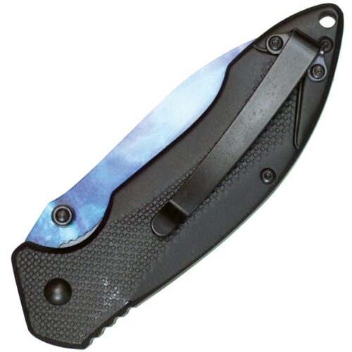 Assisted Open Pocket Knife Galaxy Design Blue - Image 4