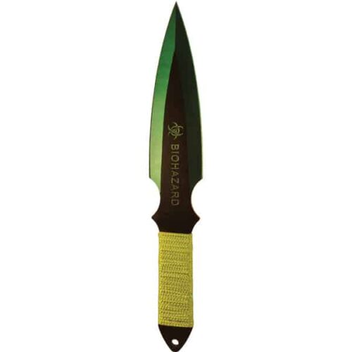 Throwing Knife 2 Piece Green BioHazard - Image 2