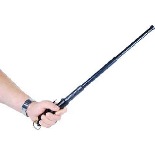 Automatic Expandable Steel Baton Black Handle - Image 2