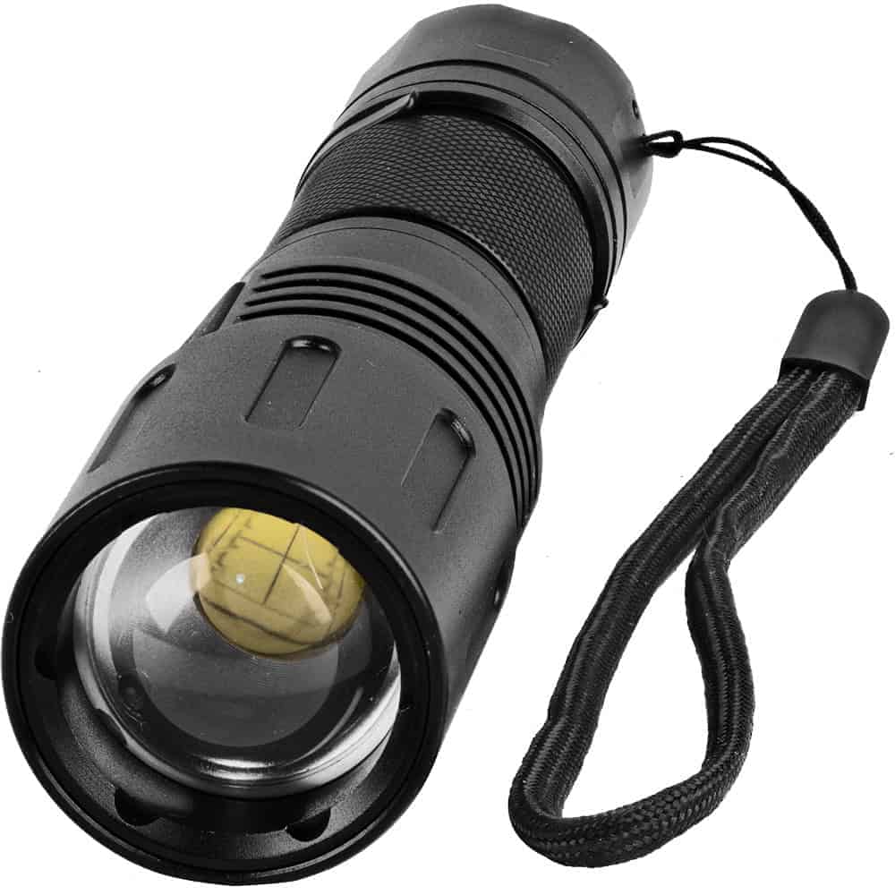 Safety Technology 3000 Lumen LED Zoomable Self-Defense Flashlight – Aircraft-Grade Aluminum, Rechargeable 26650 Battery, 1300-Foot Beam, Strobe and SOS Modes, Belt Clip, 6.22 x 1.61 Inches