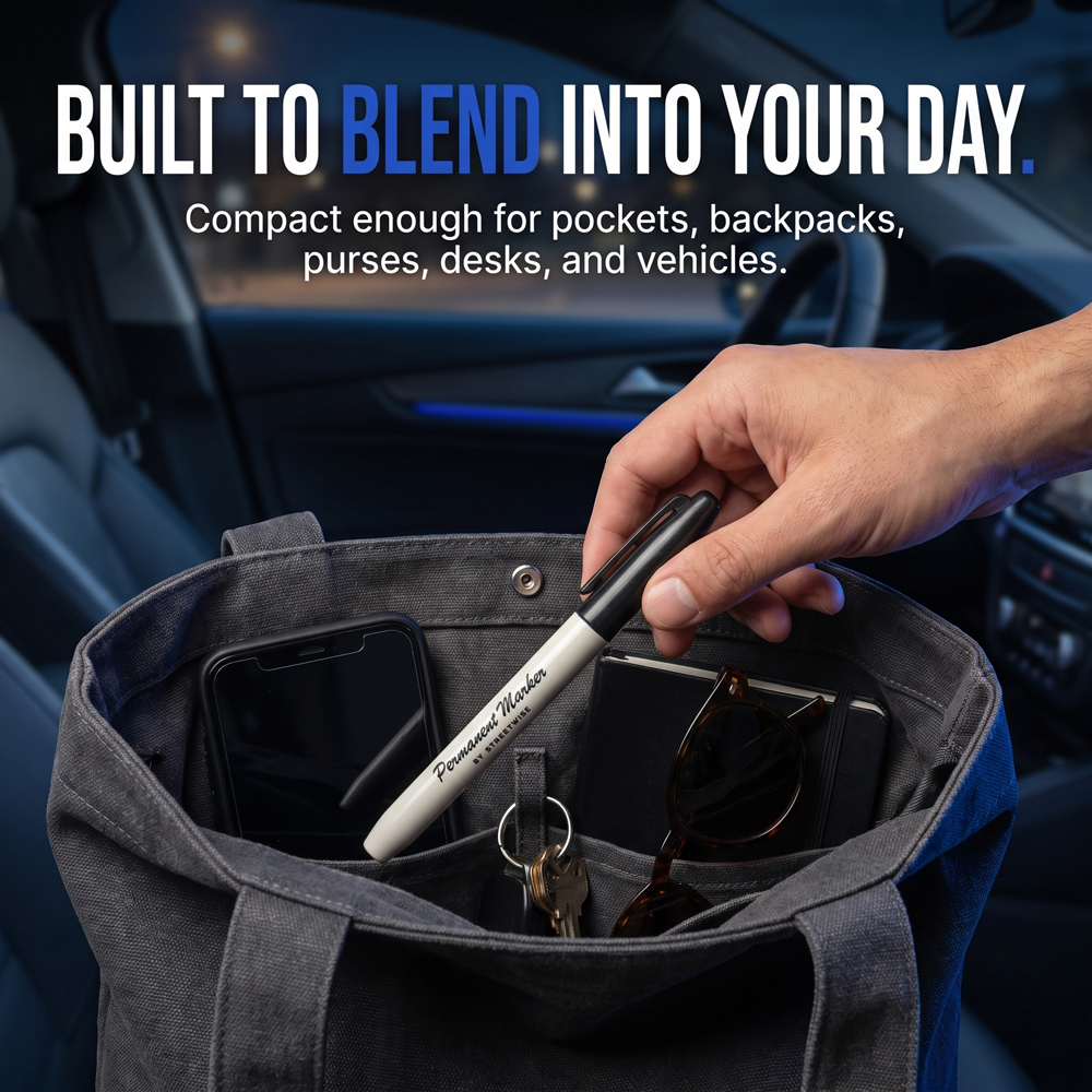 Permanent Marker Self-Defense Pen – Discreet Carbon Fiber Tip - Image 5